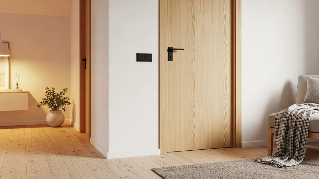 Black door handle interior